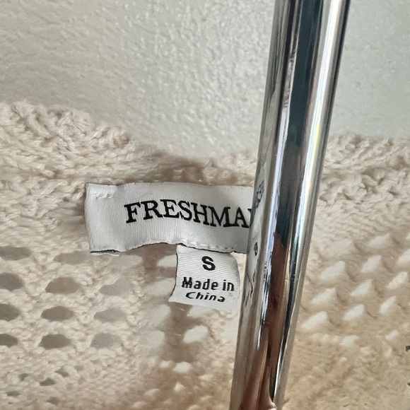 Freshman Cream Crochet Sweater - Picture 3 of 4